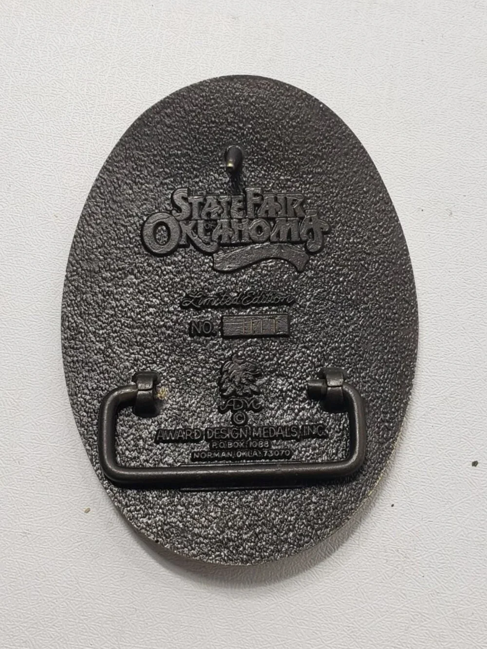 1989 85th State Fair of Oklahoma Water Wonderland Limited Edition Belt Buckle